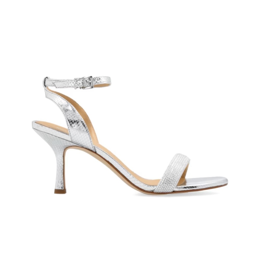 MICHAEL Michael Kors Carrie metallic snake embossed leather sandal
